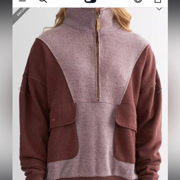 BKE Quarter Zip Pullover Red X-Large - Picture 3 of 15